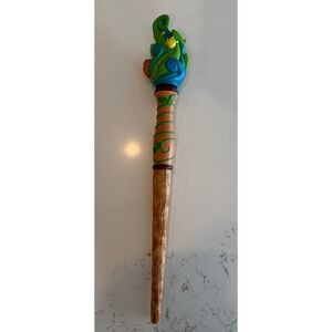MagiQuest Great Wolf Lodge Wand Brown Green Leaves Vine  w/ Topper  Magic Quest